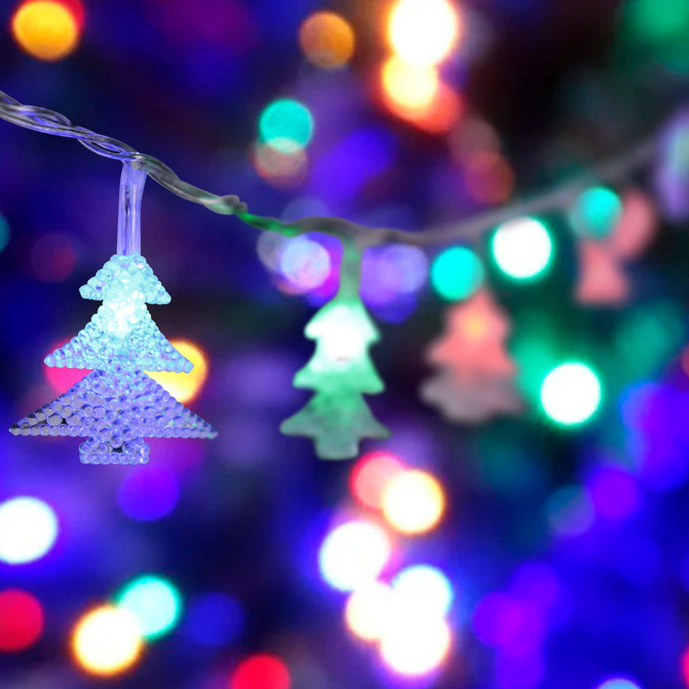 Serie de Luces Led Interconectables en Forma de Árboles de Navidad