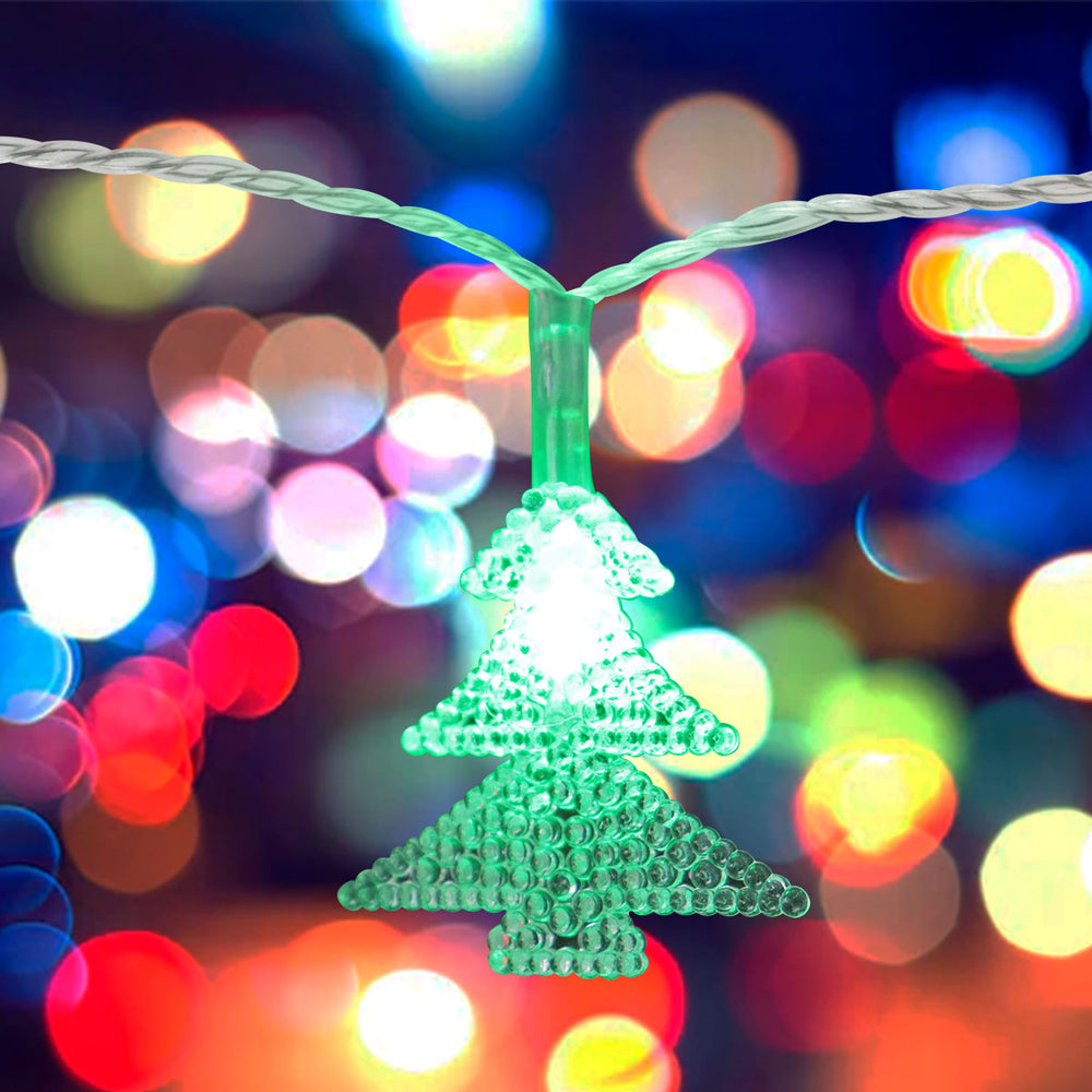 Serie de Luces Led Interconectables en Forma de Árboles de Navidad