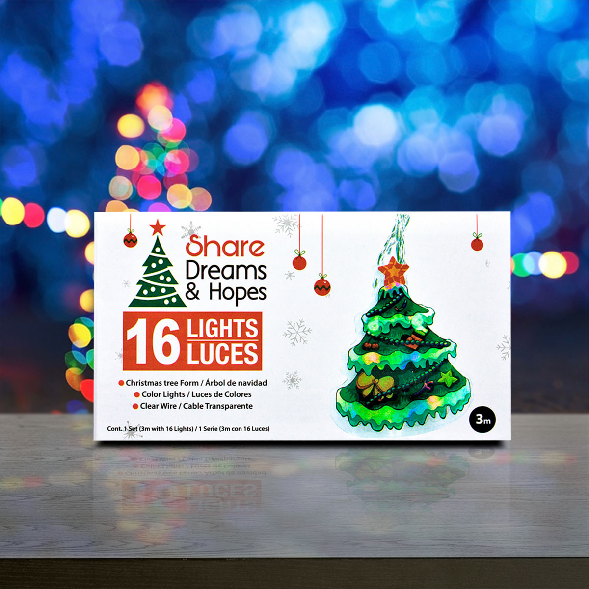 Serie de Luces LED de Árbol de Navidad, 3mts