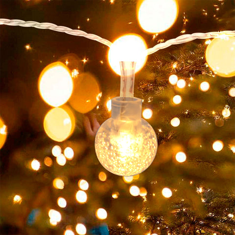 Serie de Luces en forma de Esferas Luz Amarilla, 3m
