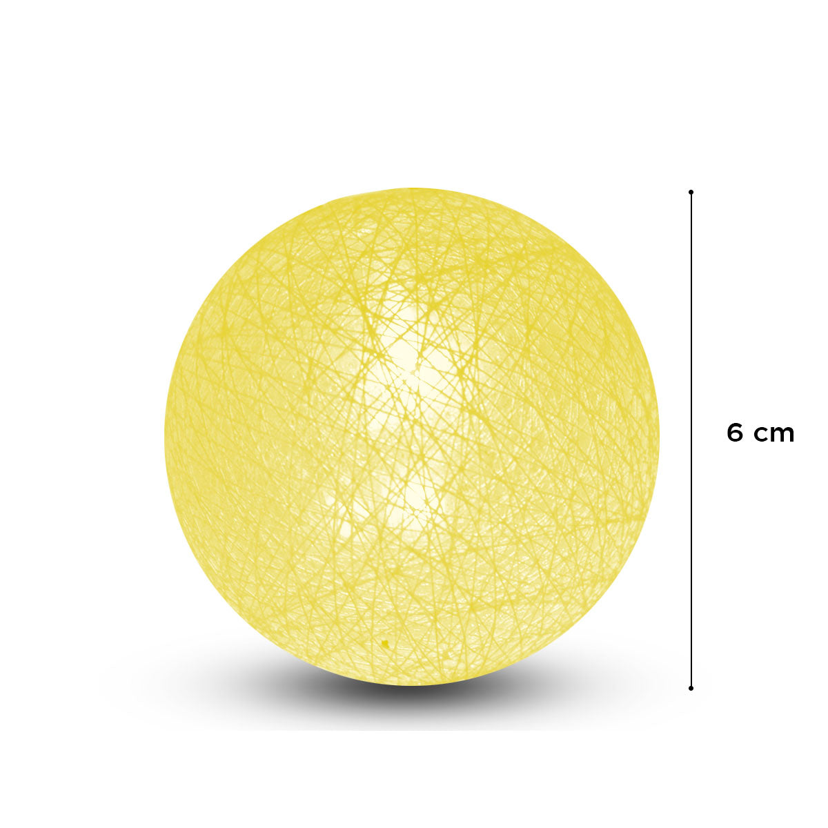 Serie de Esferas con Luz Led color Amarillo, 1.5m