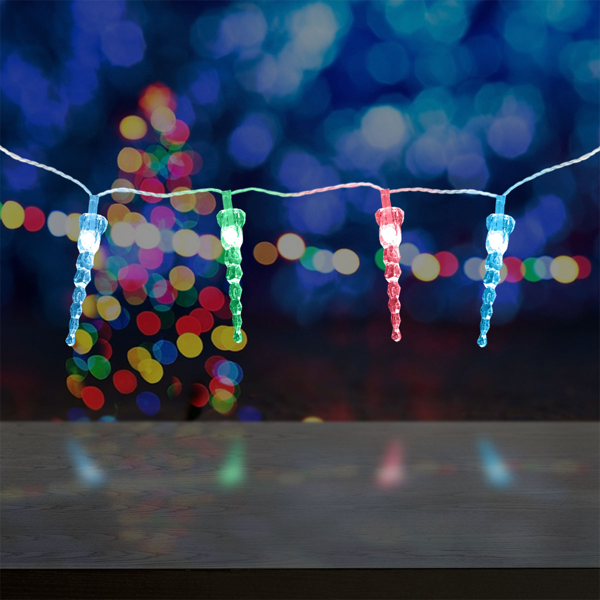 Serie de Luces de Colores en Forma de Cristal de Hielo, 3m