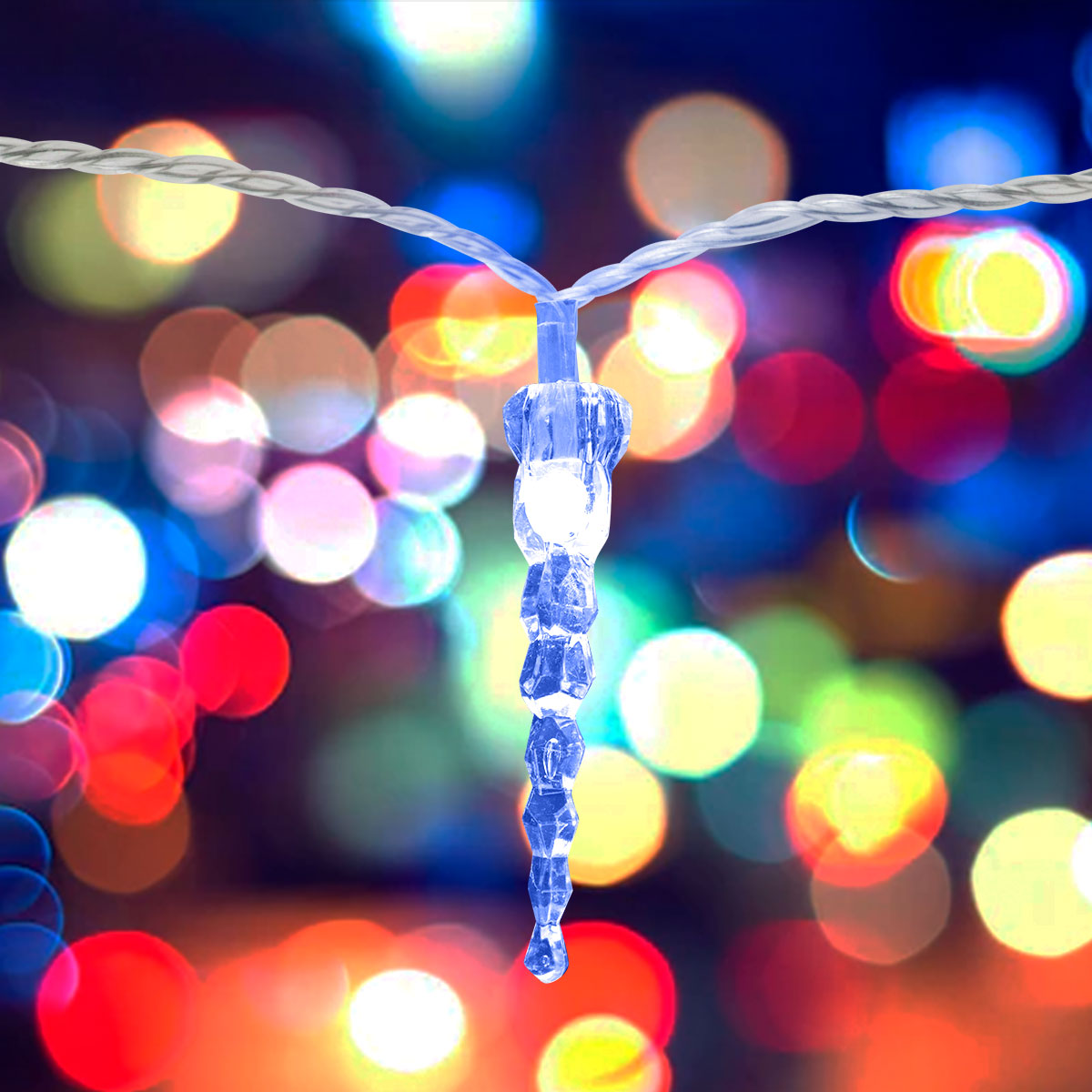 Serie de Luces de Colores en Forma de Cristal de Hielo, 3m