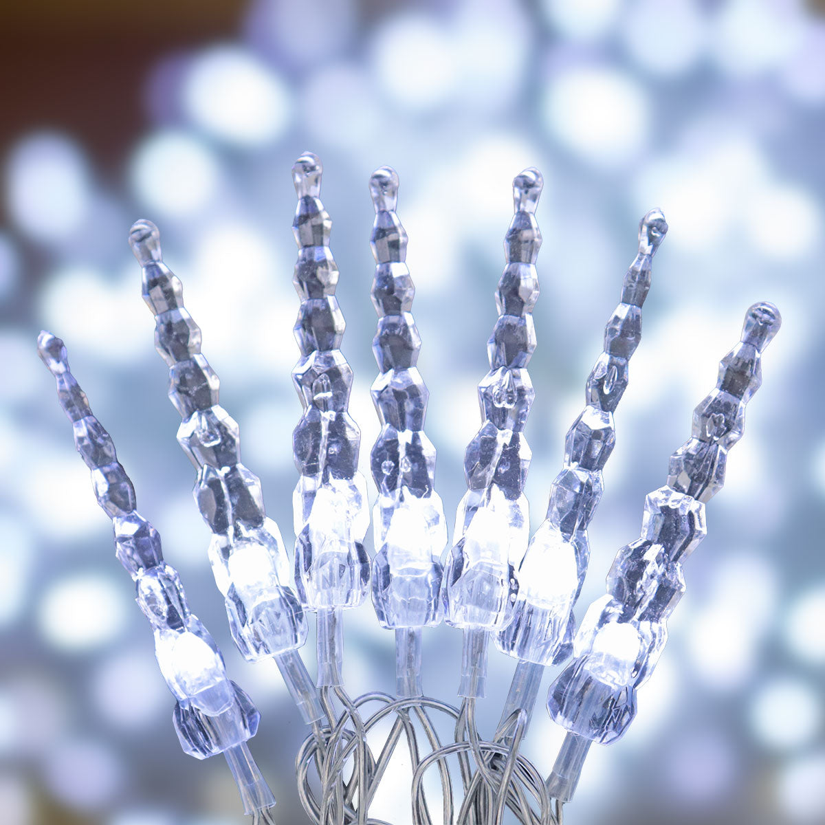 Serie de Luces Navideñas en Forma de Cristal de Hielo, 3m
