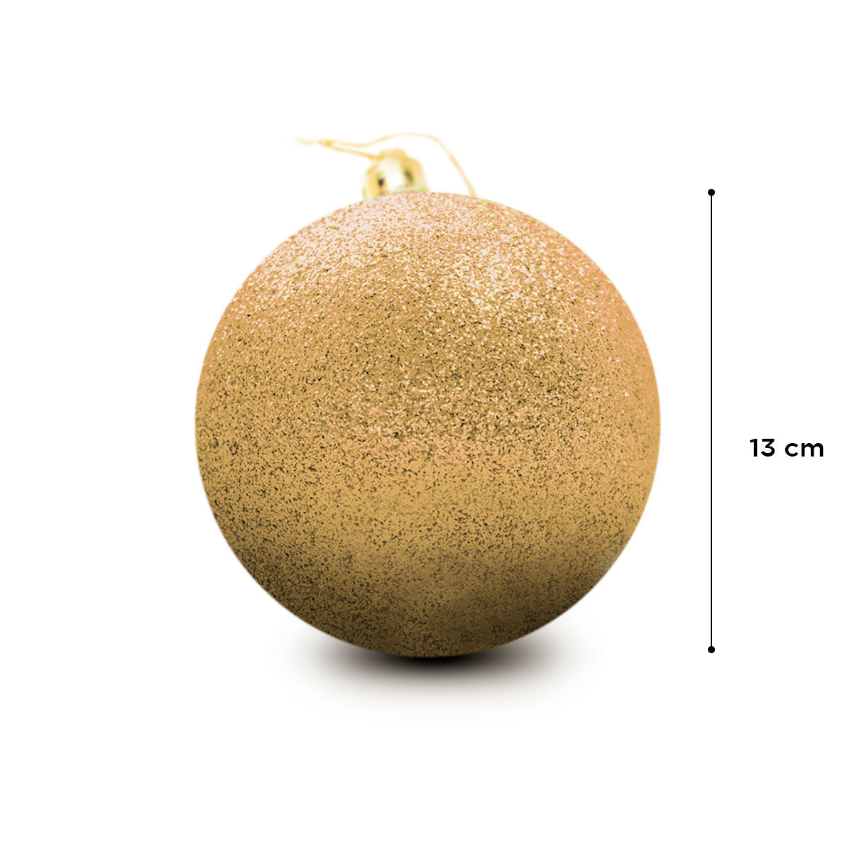 Esfera Navideña Jumbo color Oro con Diamantina