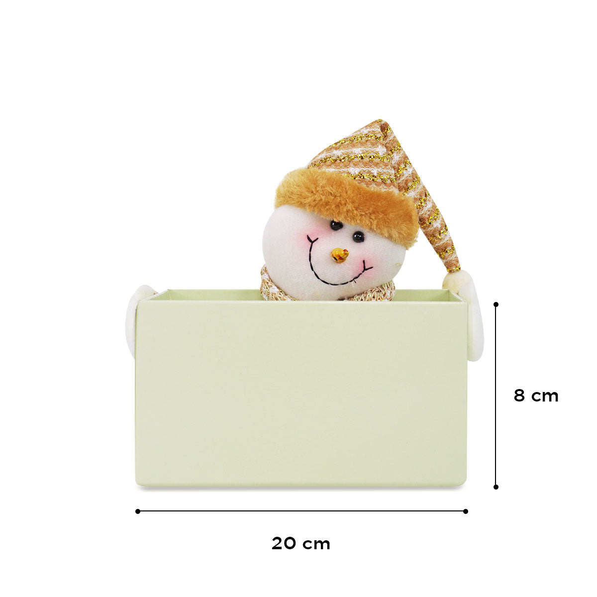 Caja Navideña de Muñeco de Nieve