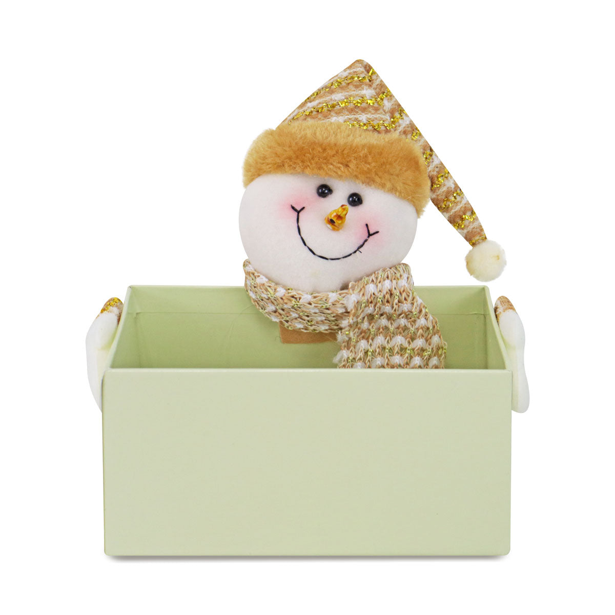 Caja Navideña de Muñeco de Nieve