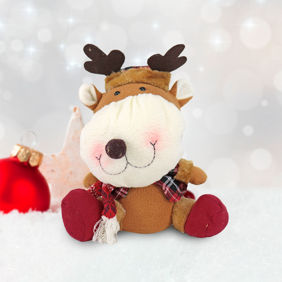 Reno de Felpa para Decoraciones Navideñas