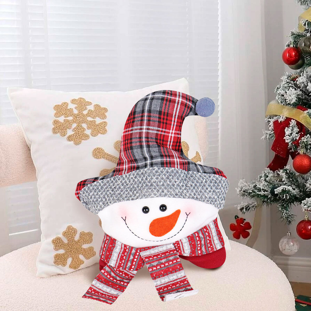 Cojín Decorativo Muñeco de Nieve