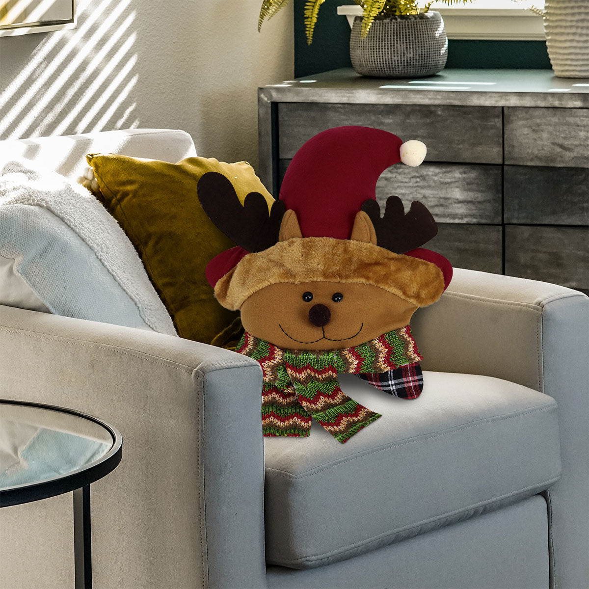 Cojín Navideño de Reno