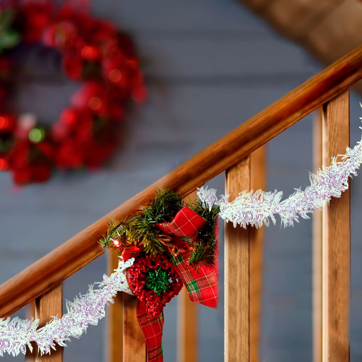 Guirnalda de Escarcha color Blanco, 2 metros.