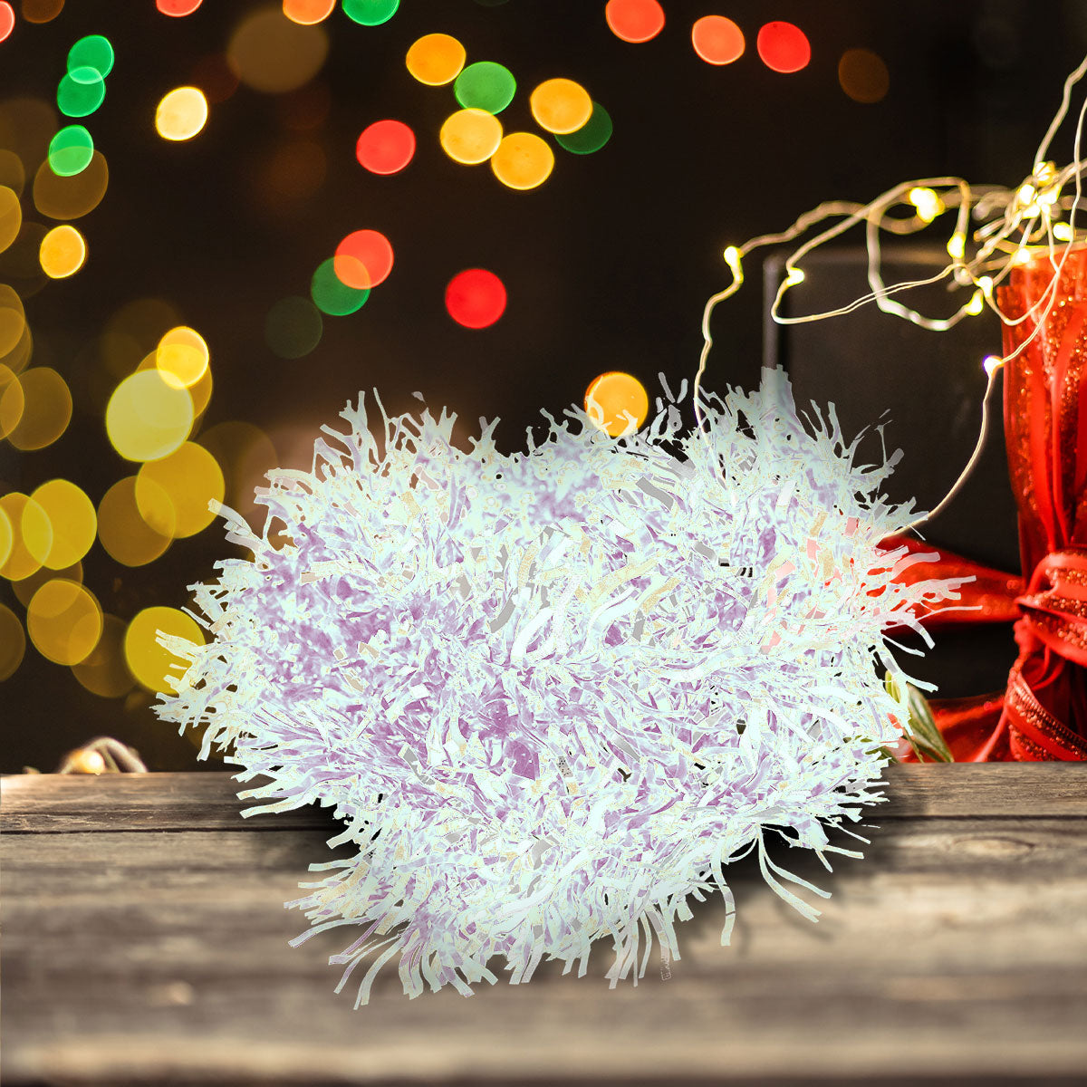 Guirnalda de Escarcha color Blanco, 2 metros.