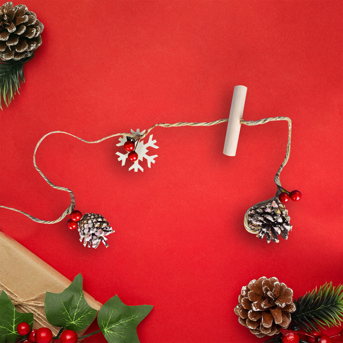 Guirnalda Navideña Copos de Nieve