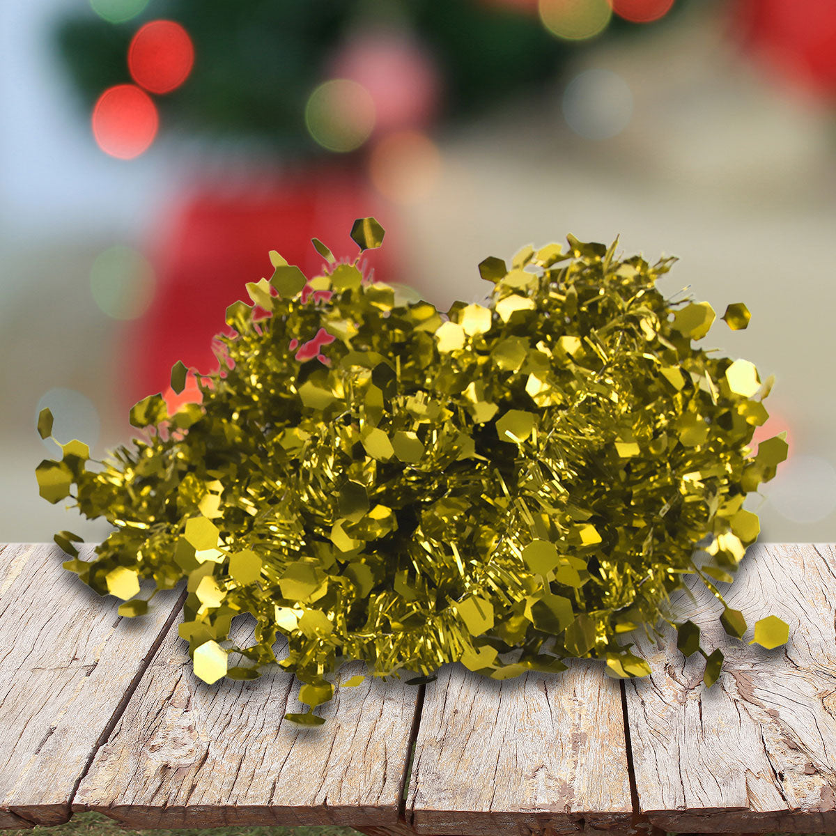 Guirnalda de Escarcha color Dorado, 2 metros.