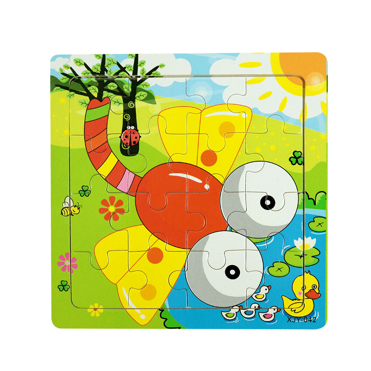 Mini rompecabezas de Madera, Libélula, 16 Piezas