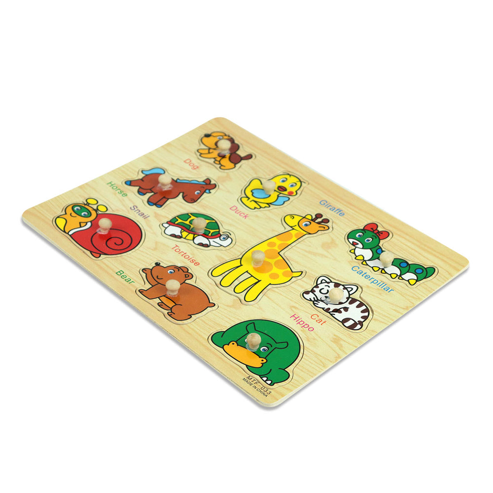 Rompecabezas de Madera con Animales, 10 Piezas