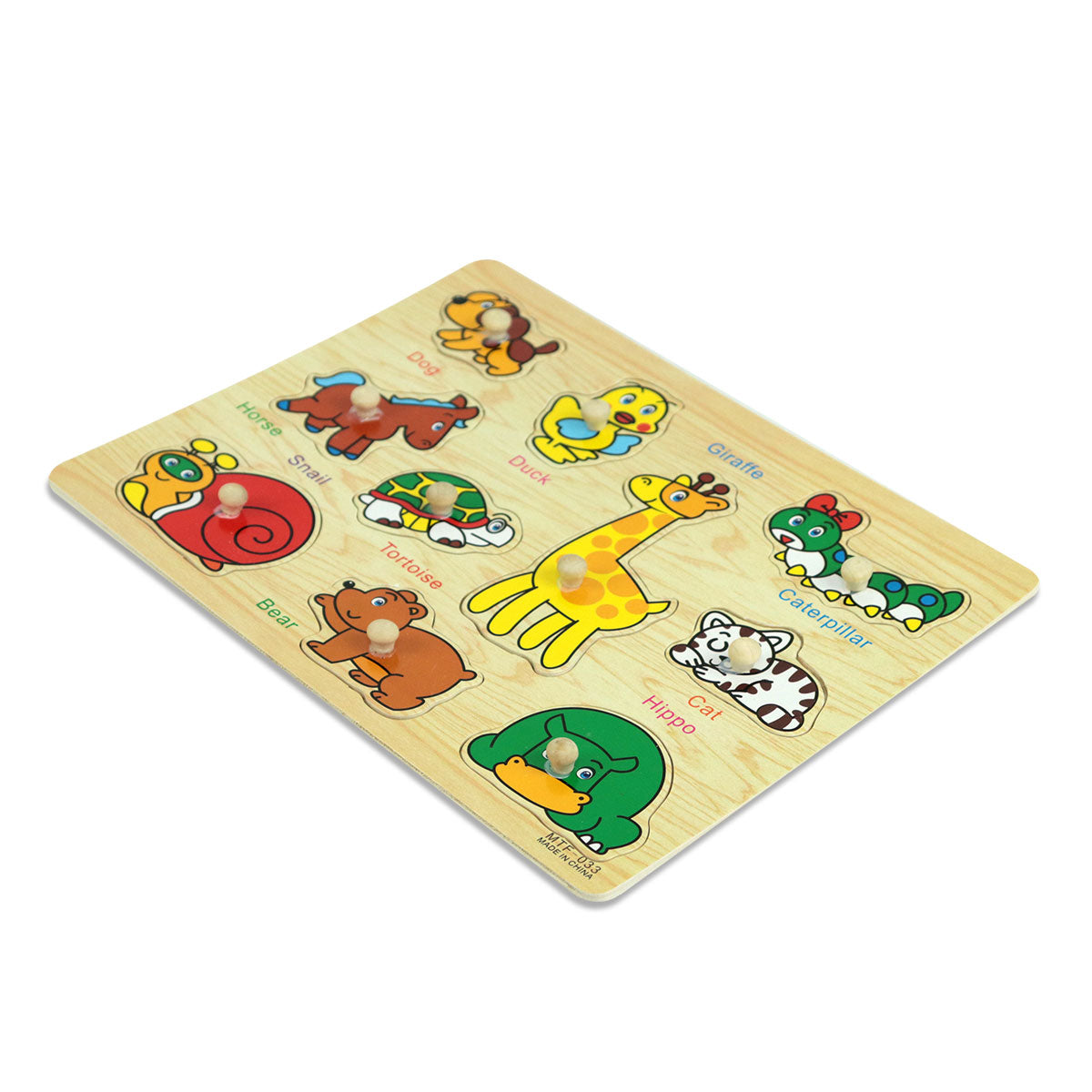 Rompecabezas de Madera con Animales, 10 Piezas