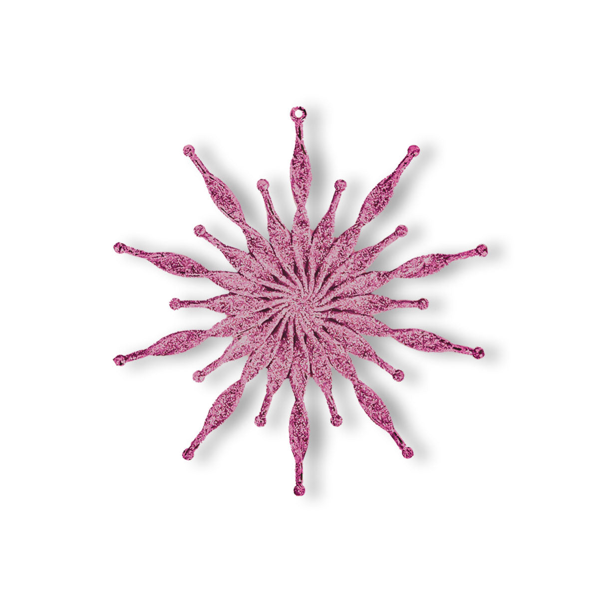 Copos de Nieve Diamantina Fucsia, 2 piezas.