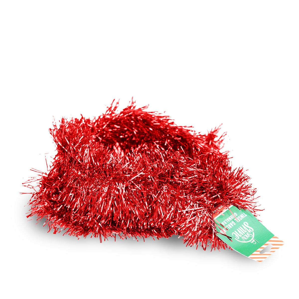 Guirnalda Navideña de Tinsel Brillante color Rojo, 1.3m