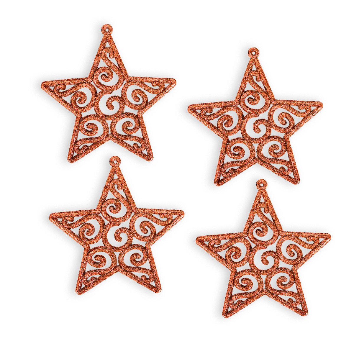 Estrellas Decorativas color Bronce, 4 piezas.