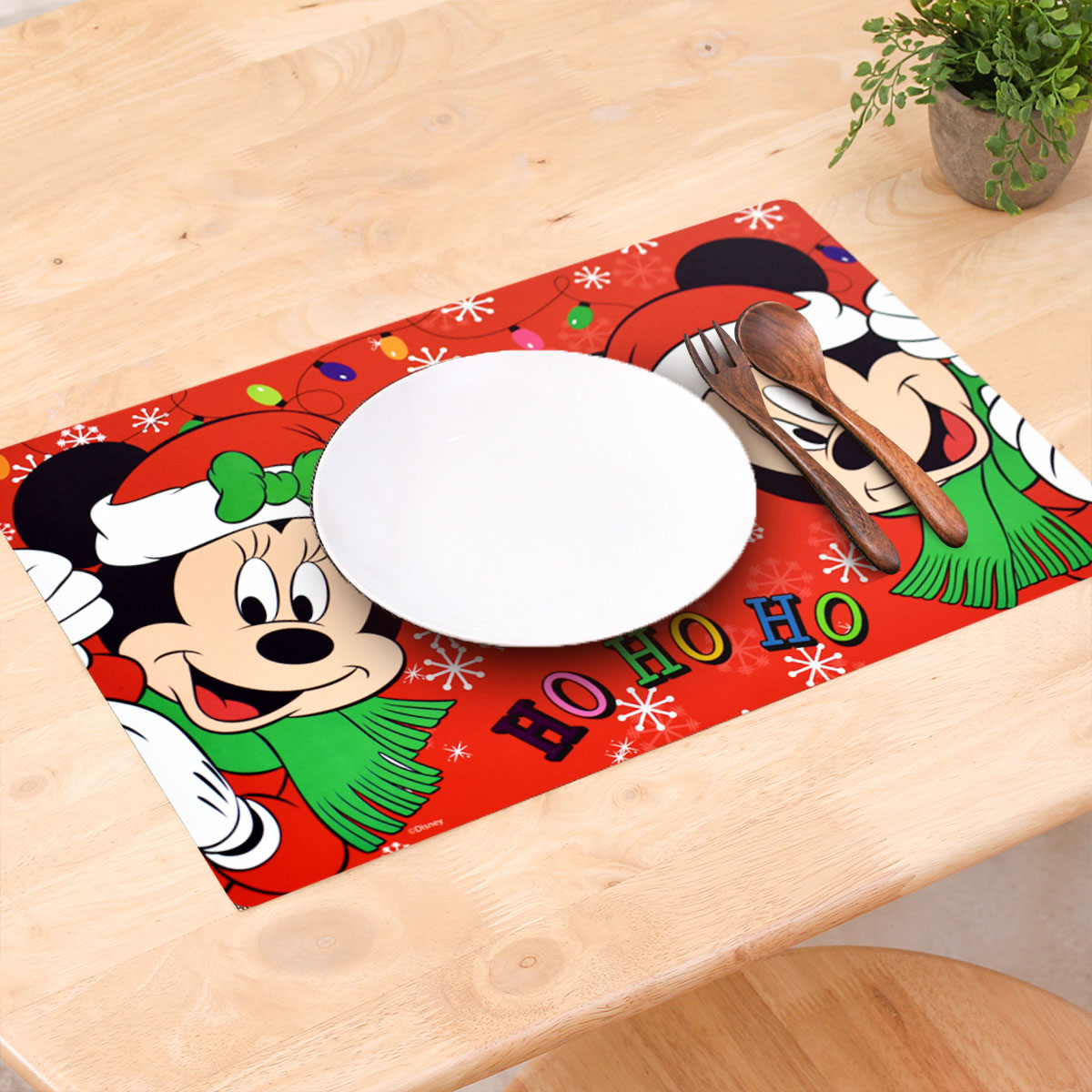 Mantel Navideño Mickey Mouse color Rojo