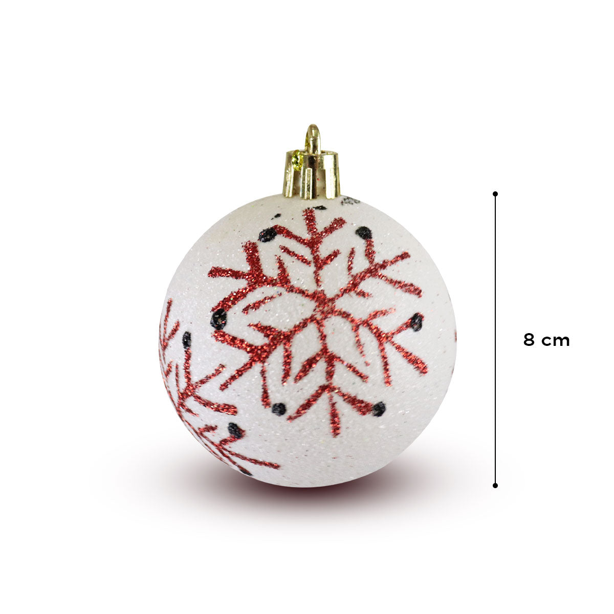 Esfera Navideña Copo de Nieve con Glitter