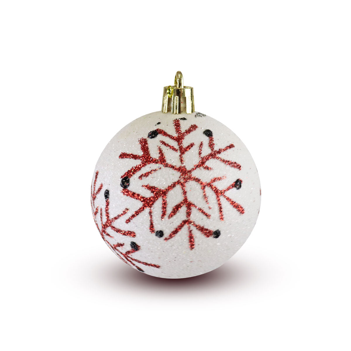 Esfera Navideña Copo de Nieve con Glitter