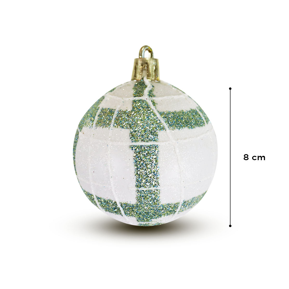 Esfera Decorada Diamantina Color Blanco