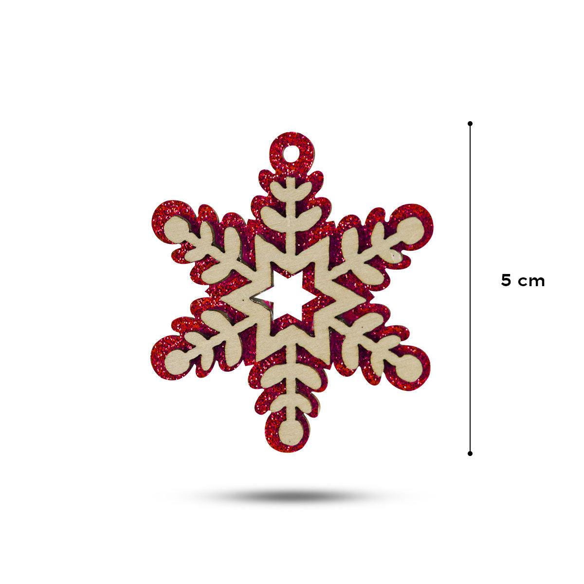 Mini Copos de Nieve, Glitter, 6 pzas