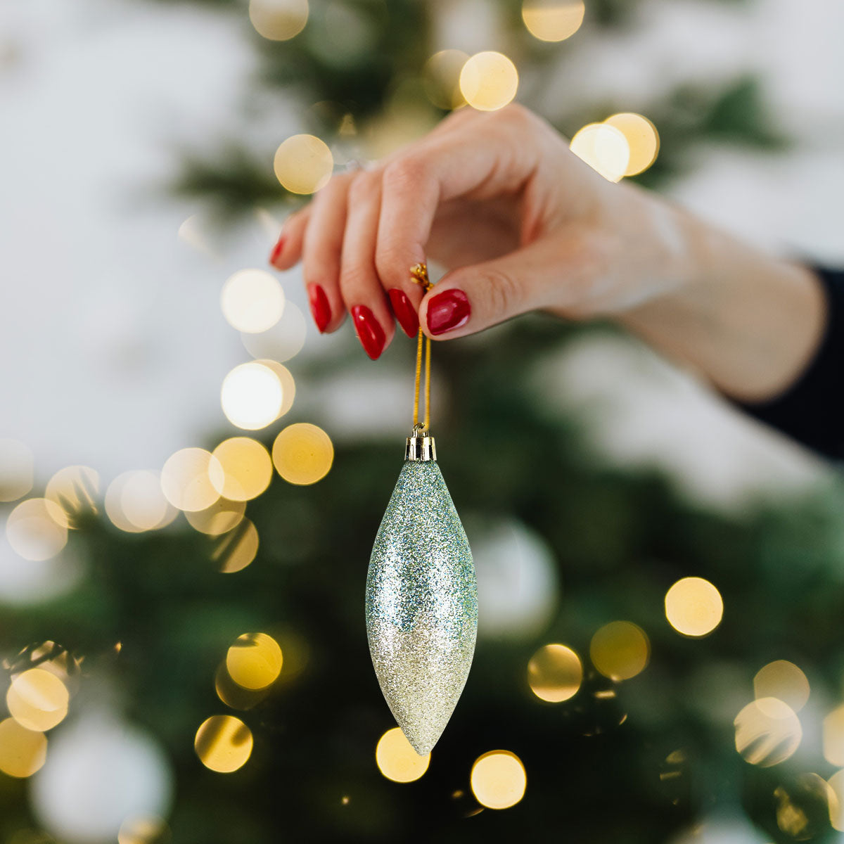 Esferas Decoradas Diamantina Bicolor, 2 piezas.