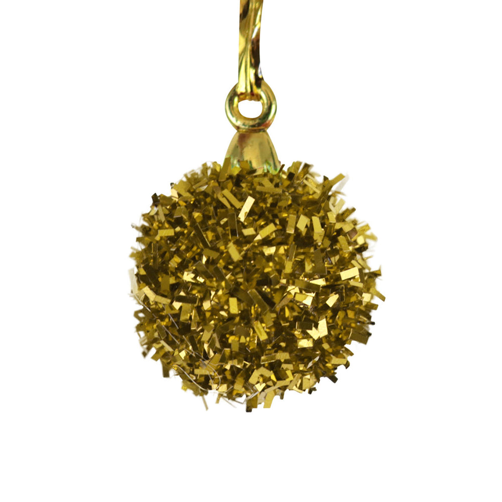 Set de 6 Mini Esferas de Tinsel color Oro