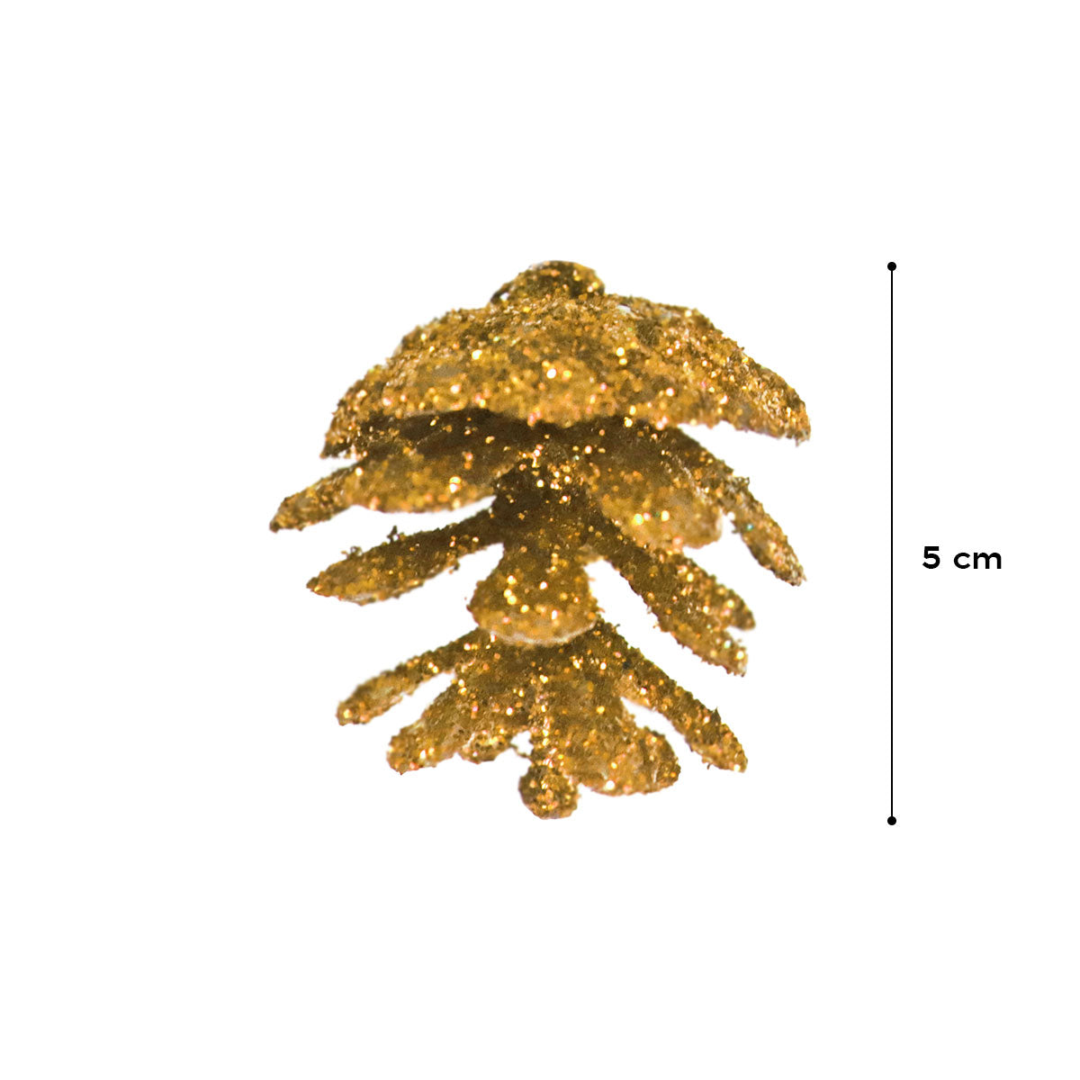 Mini Piñas Navideñas con Diamantina color Oro