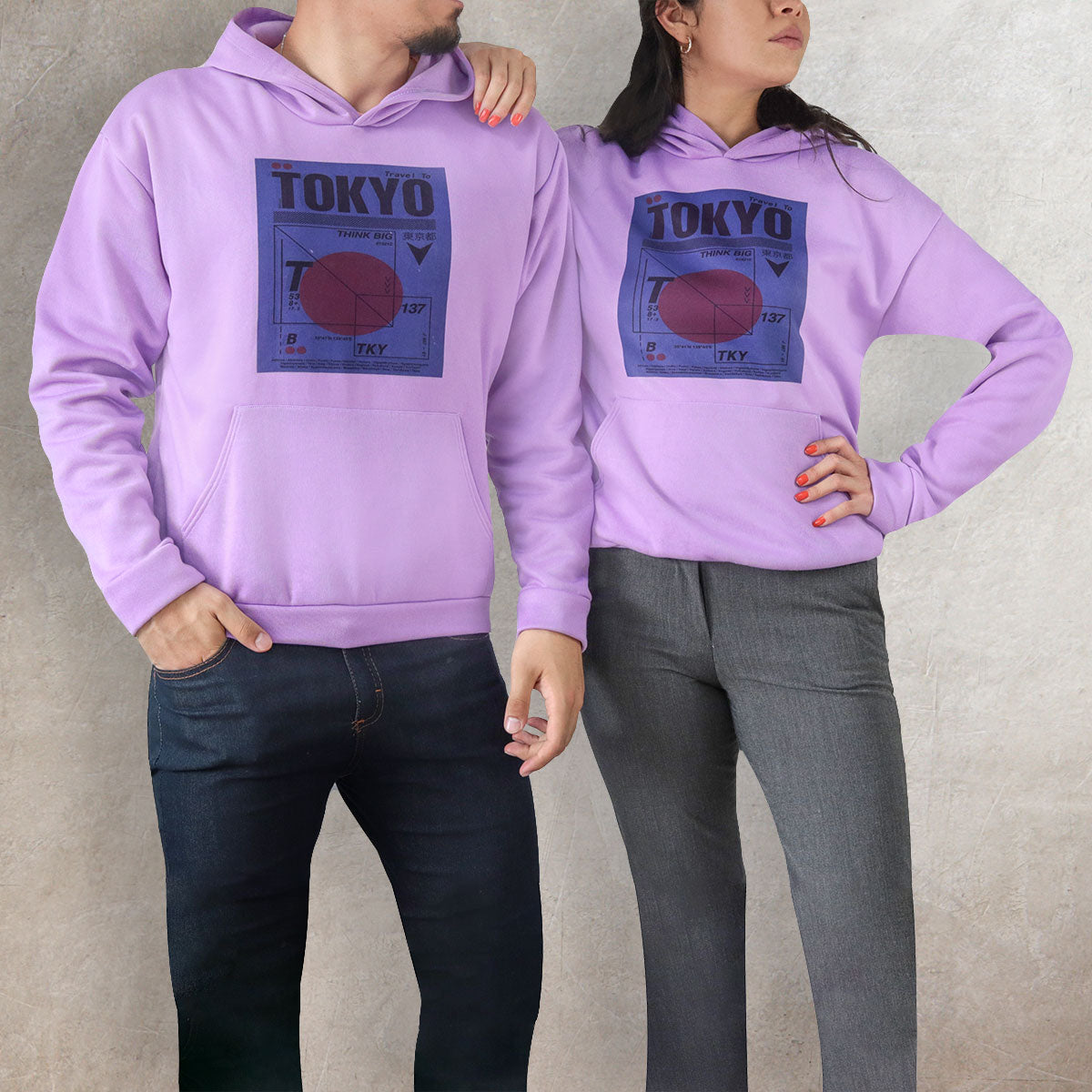 Sudadera con Capucha Unisex Lila