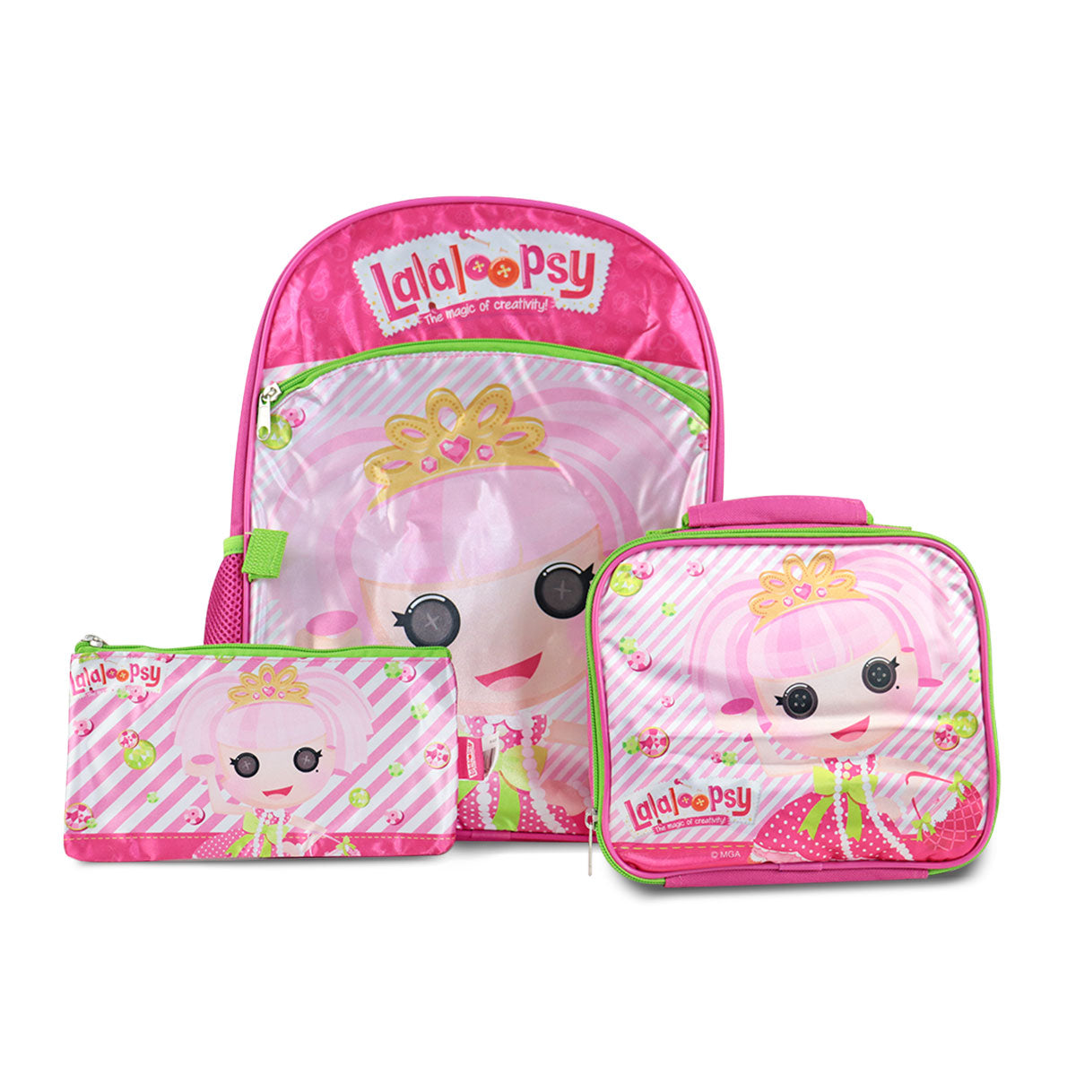 Set Mochila Lapicera y Lonchera para Niña