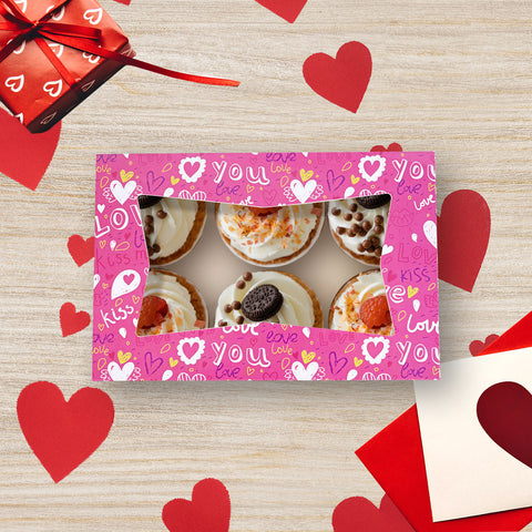 Caja para Cupcakes Love Rosa