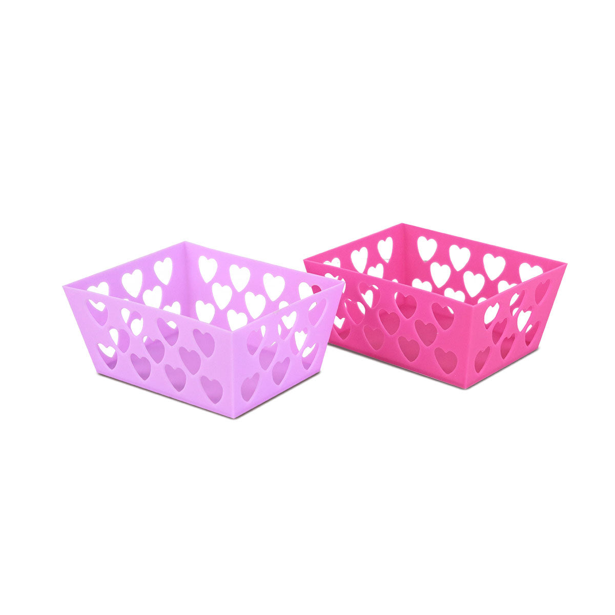 Canastas con Orificios en Forma de Corazón, 2 pza.