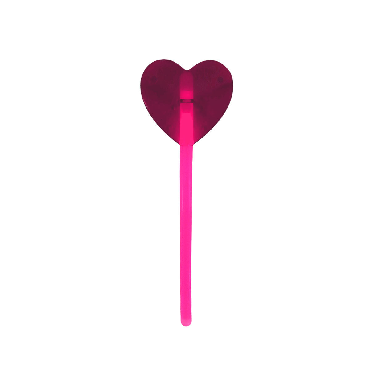 Corazón de Plástico Decorativo con Luz Neón Rosa