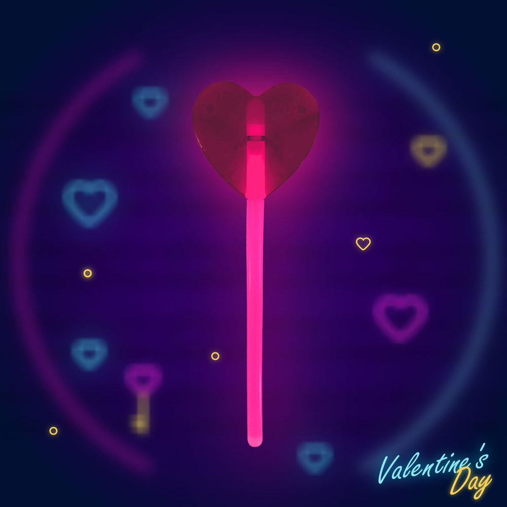 Corazón de Plástico Decorativo con Luz Neón Rosa