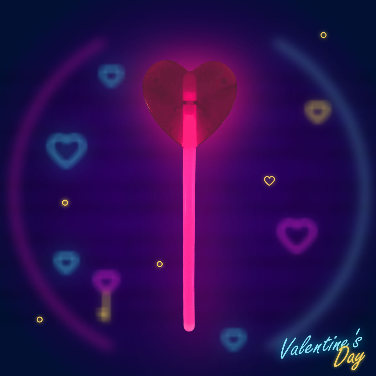 Corazón de Plástico Decorativo con Luz Neón Rosa