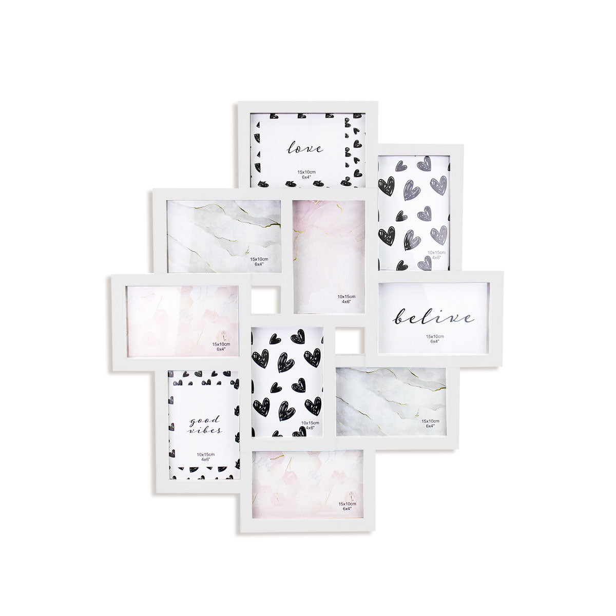 Portarretrato Familiar color Blanco 9 Fotografías 54x49cm