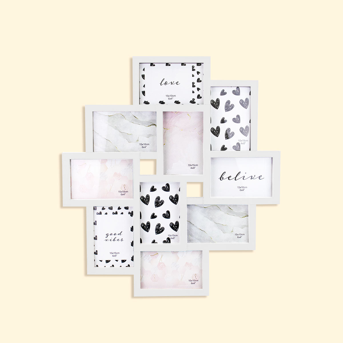 Portarretrato Familiar color Blanco 9 Fotografías 54x49cm