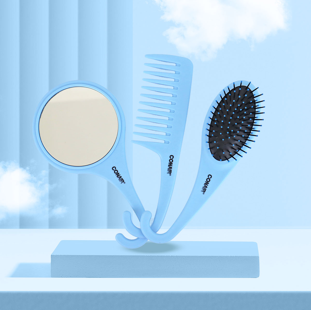 Set Conair de Cepillo Peine y Espejo, 3 piezas