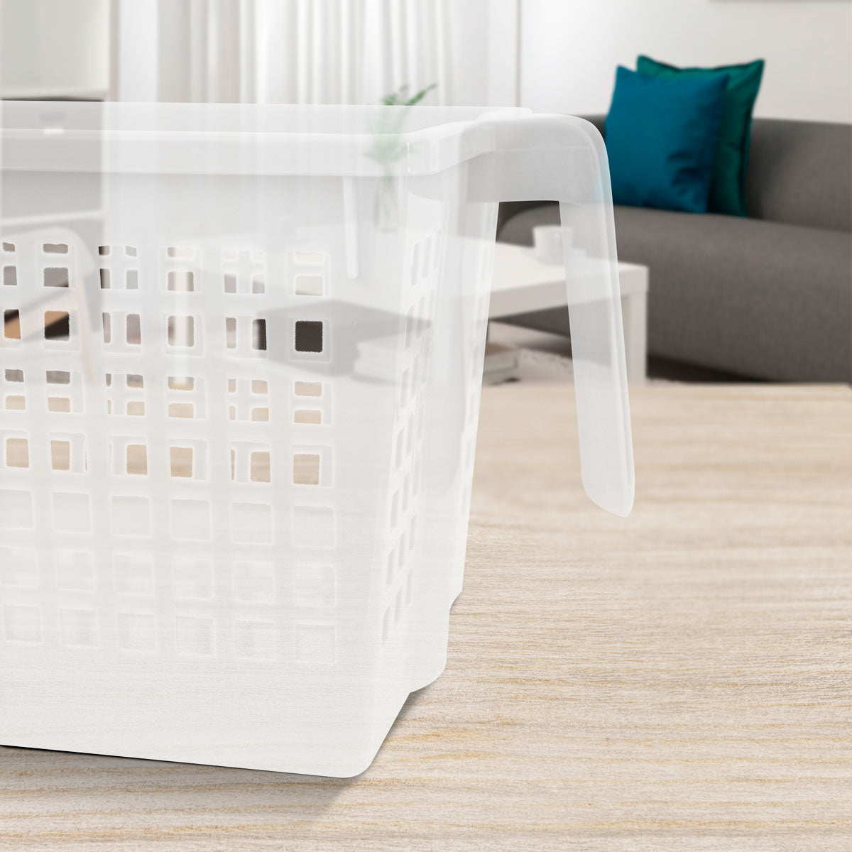 Canasta Multiusos de Plástico color Transparente 27x17x10cm