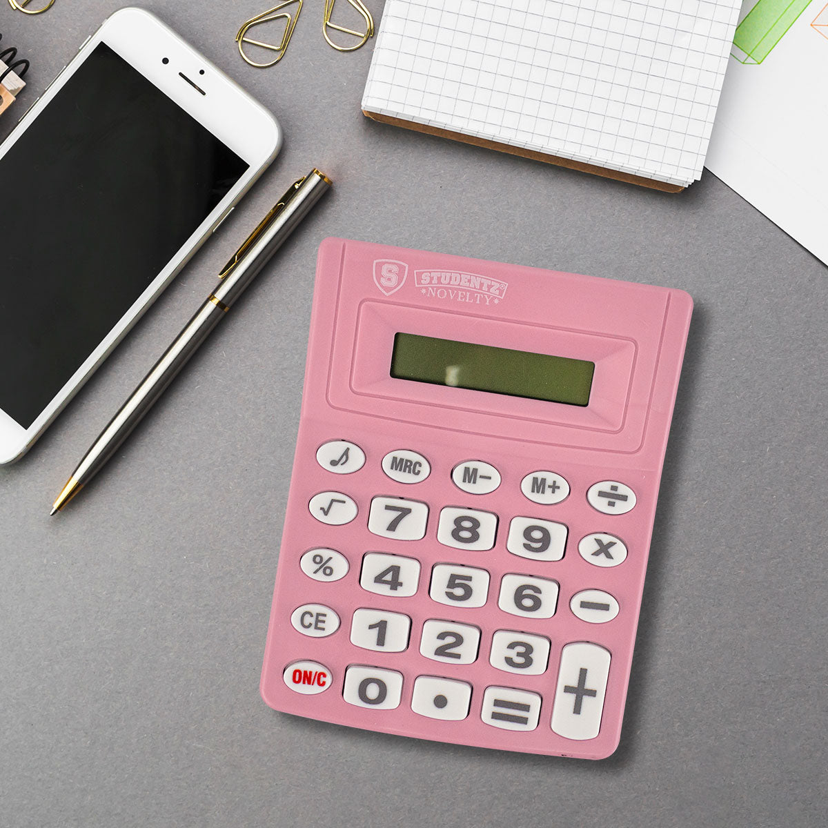 Calculadora de escritorio Studenz color Rosa