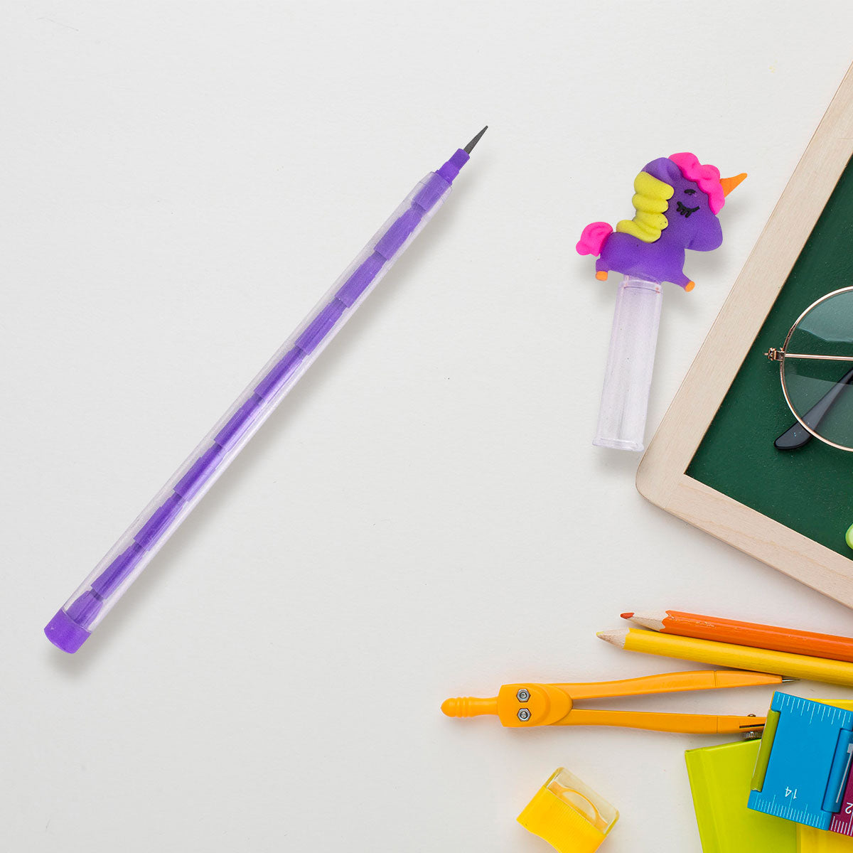 Lapiceros Tipo Pencil Unicornios Bebés con 3 Pza.