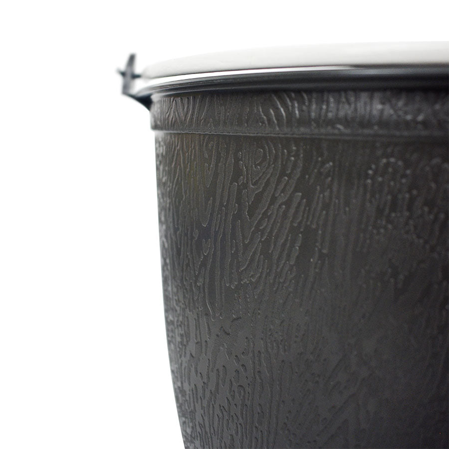 Cubeta Cilíndrica Gris Oscuro