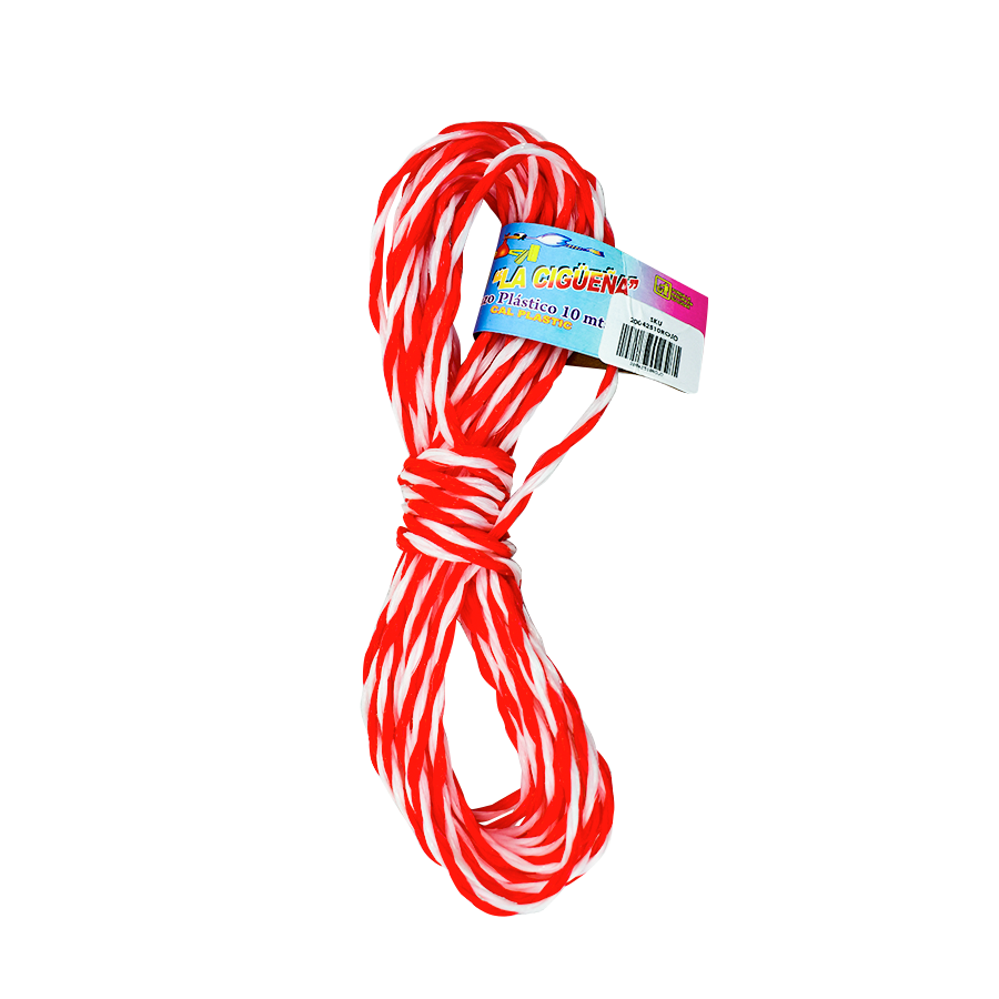 Tendedero de Plástico 10 metros color Rojo