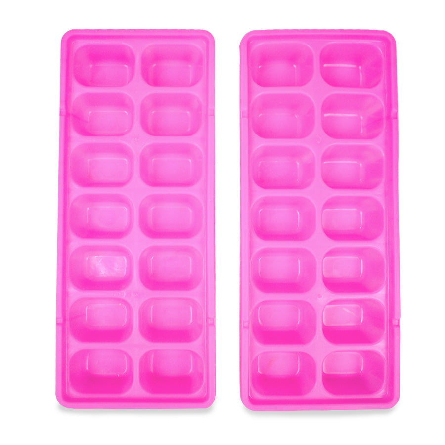 Molde de Plástico para Hielo Rosa