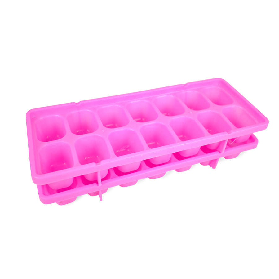 Molde de Plástico para Hielo Rosa