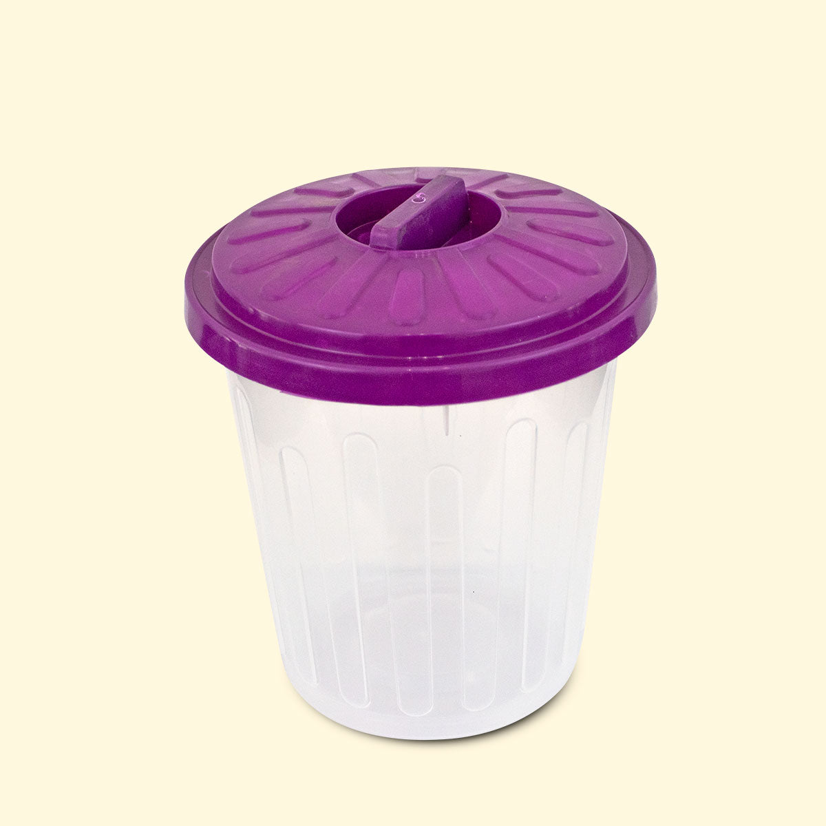 Basurero con Tapa de Plástico color Morado, 1600ml